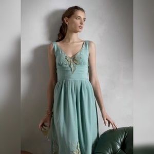 Anthropologie Lil Tawny Garden Dress Size 6